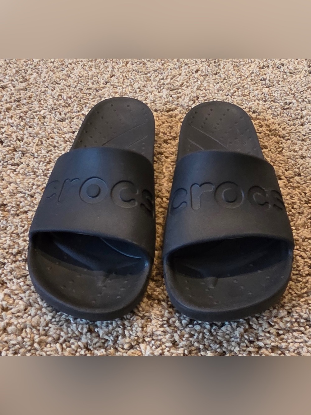 Women’s Crocs Black Slip-On Comfort Sandals/Slides M5/W7
